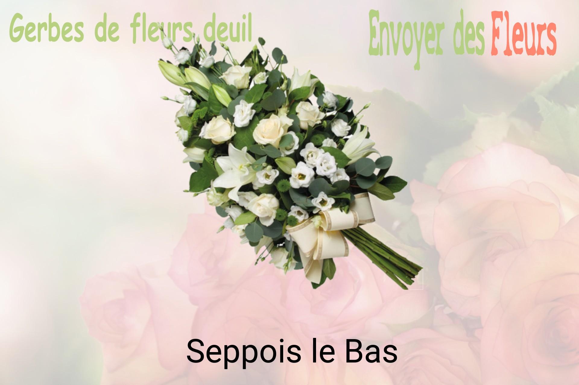 Gerbe de fleurs de deuil livrée à Seppois-le-Bas